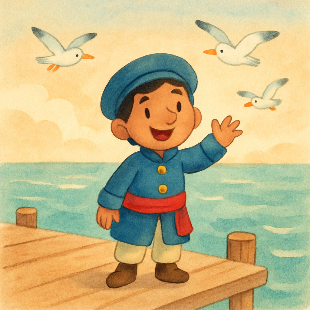 Characters: Sinbad, seagulls, friends · 1