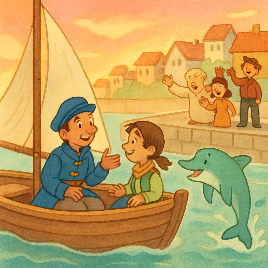 Characters: Sinbad, Mira, townspeople, Flap · 7