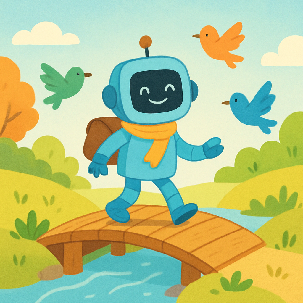 Karakter: Robot kecil, Burung-burung kecil · 5