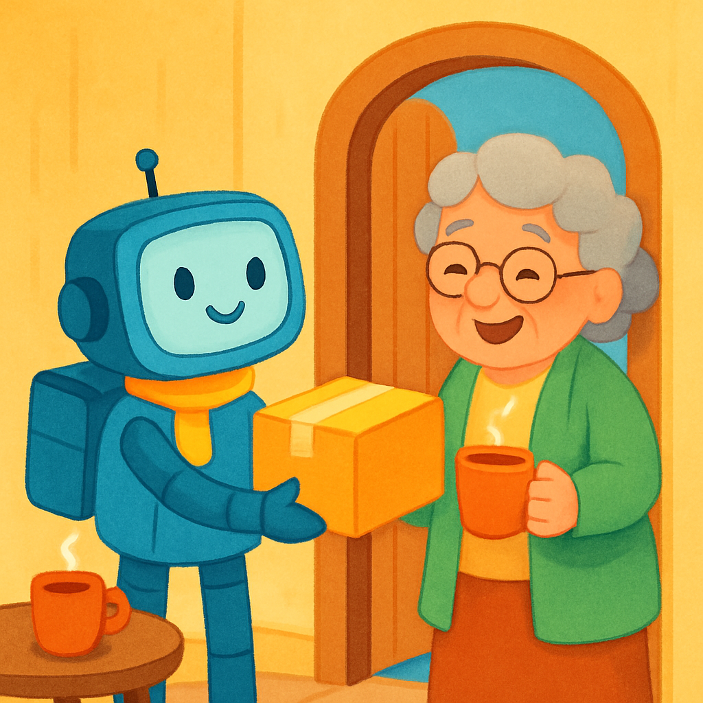 Karakter: Robot kecil, Nenek Hanan · 6