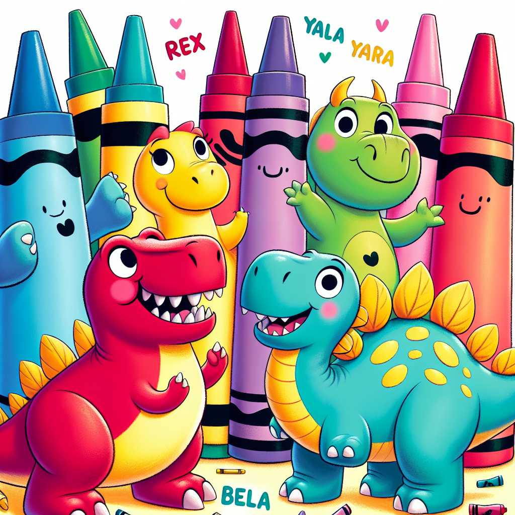 Dino Crayons Work Together