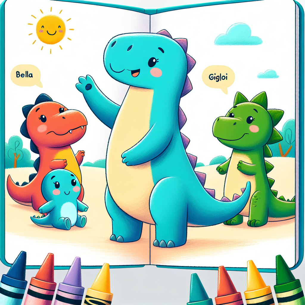 Dino Crayons Work Together · 2