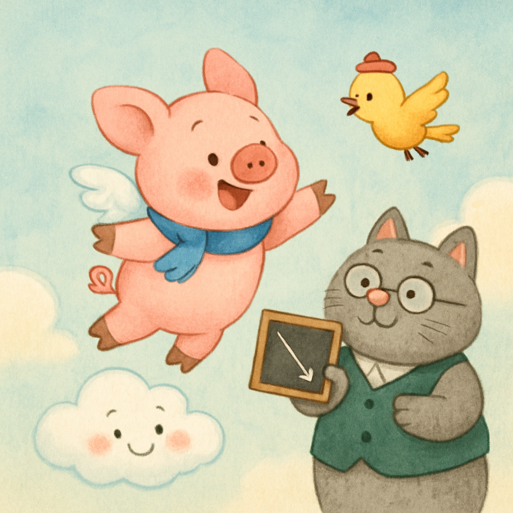 Pipi the Flying Pig Learns to Land